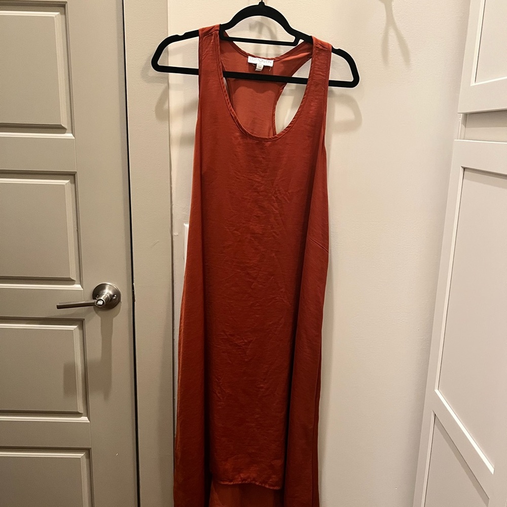 Red Cotton On Silk Dress